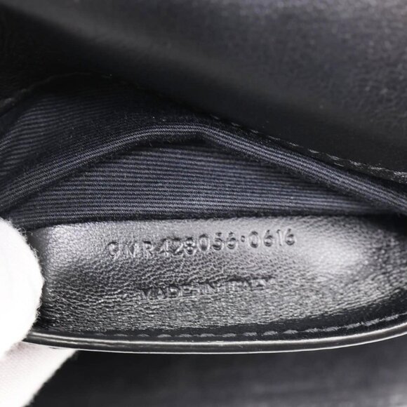 Yves Saint Laurent  College Medium Monogram Chevron Leather Crossbody Bag Black - Picture 11 of 12